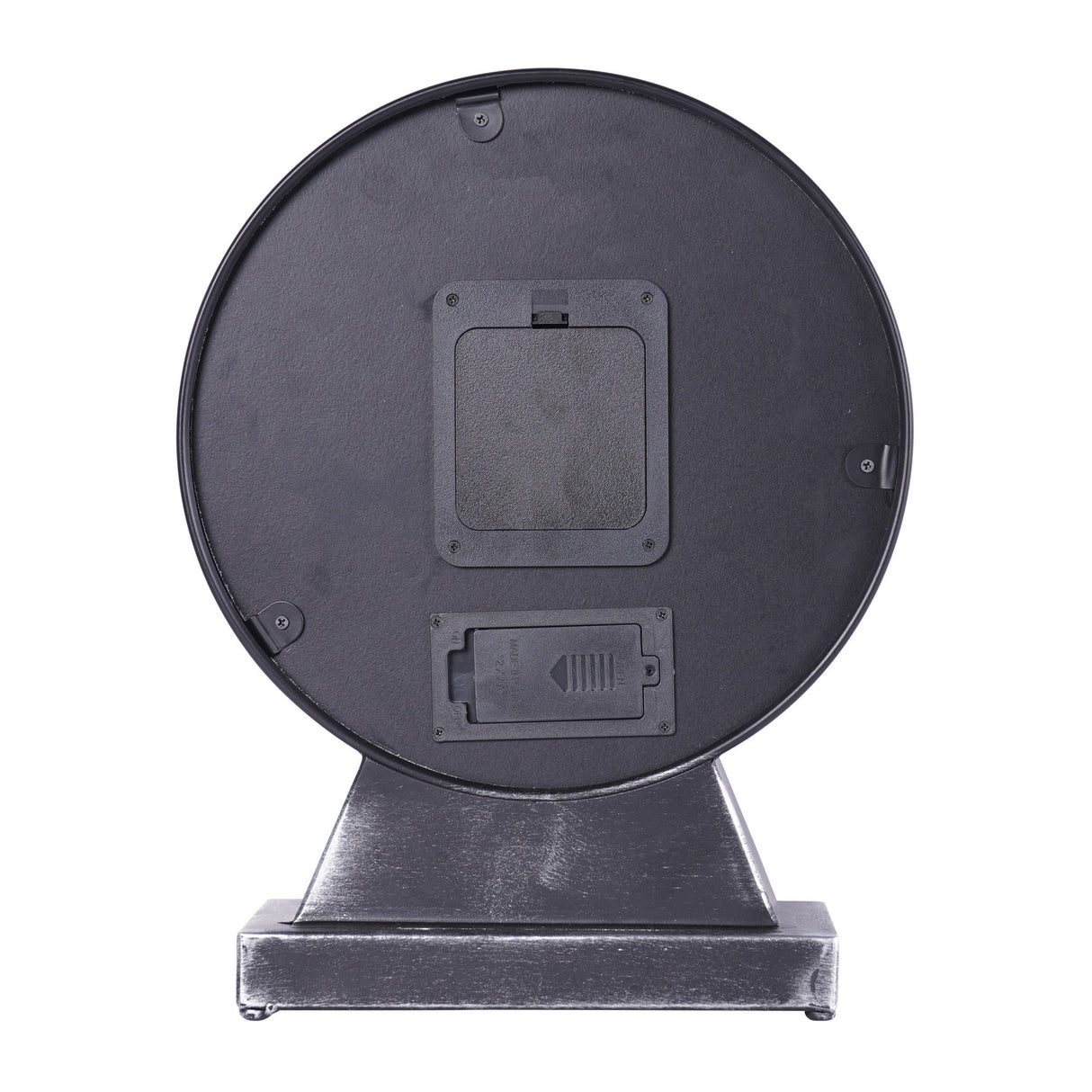 Palladium Mantel Clock With Moving Cogs - Black Nickel