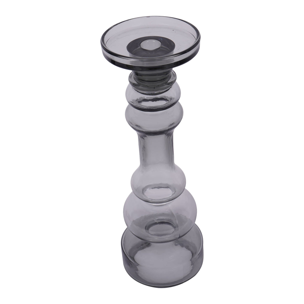 Vitrum Glass Candle Holder 35cm - Grey