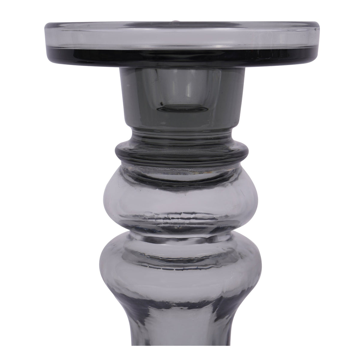 Vitrum Glass Candle Holder 35cm - Grey