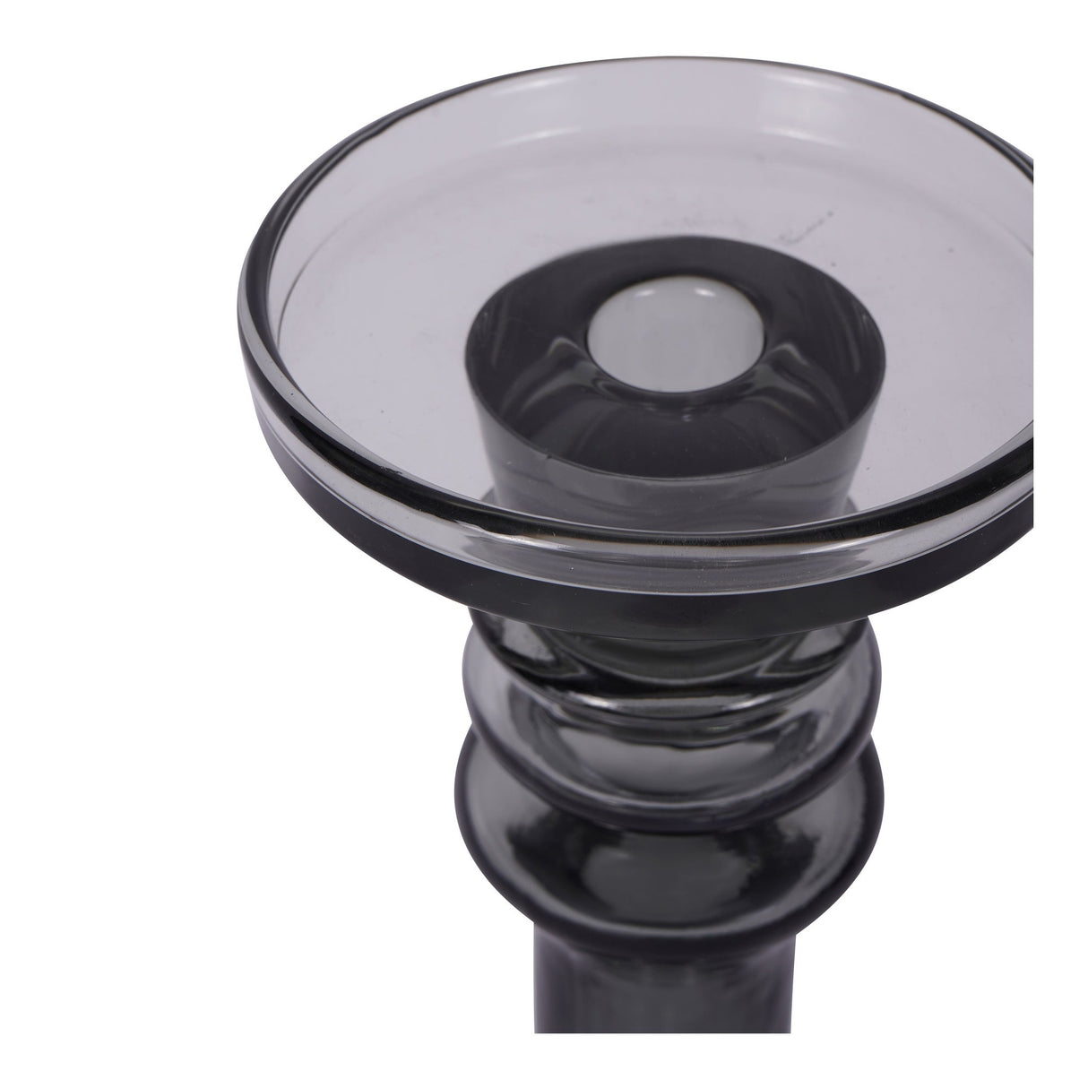 Vitrum Glass Candle Holder 30cm - Grey
