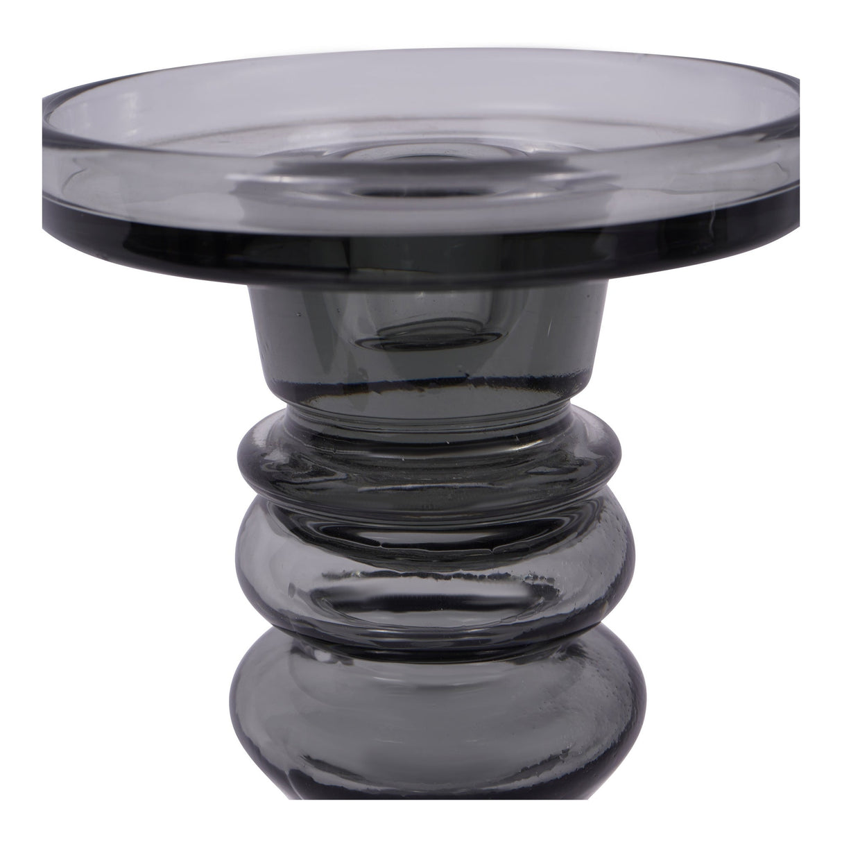 Vitrum Glass Candle Holder 30cm - Grey