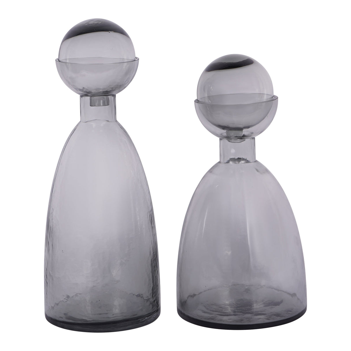 Vitrum Smoked Bottle Vase 43cm - Grey