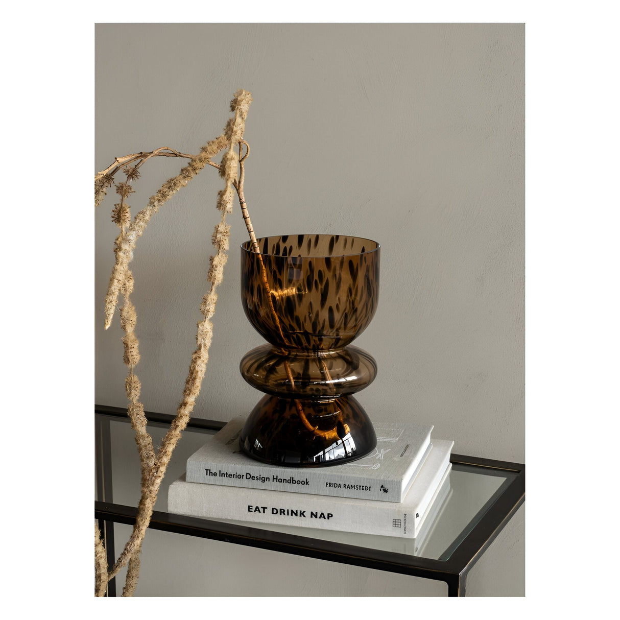 Savanna Glass Vase 24cm - Brown