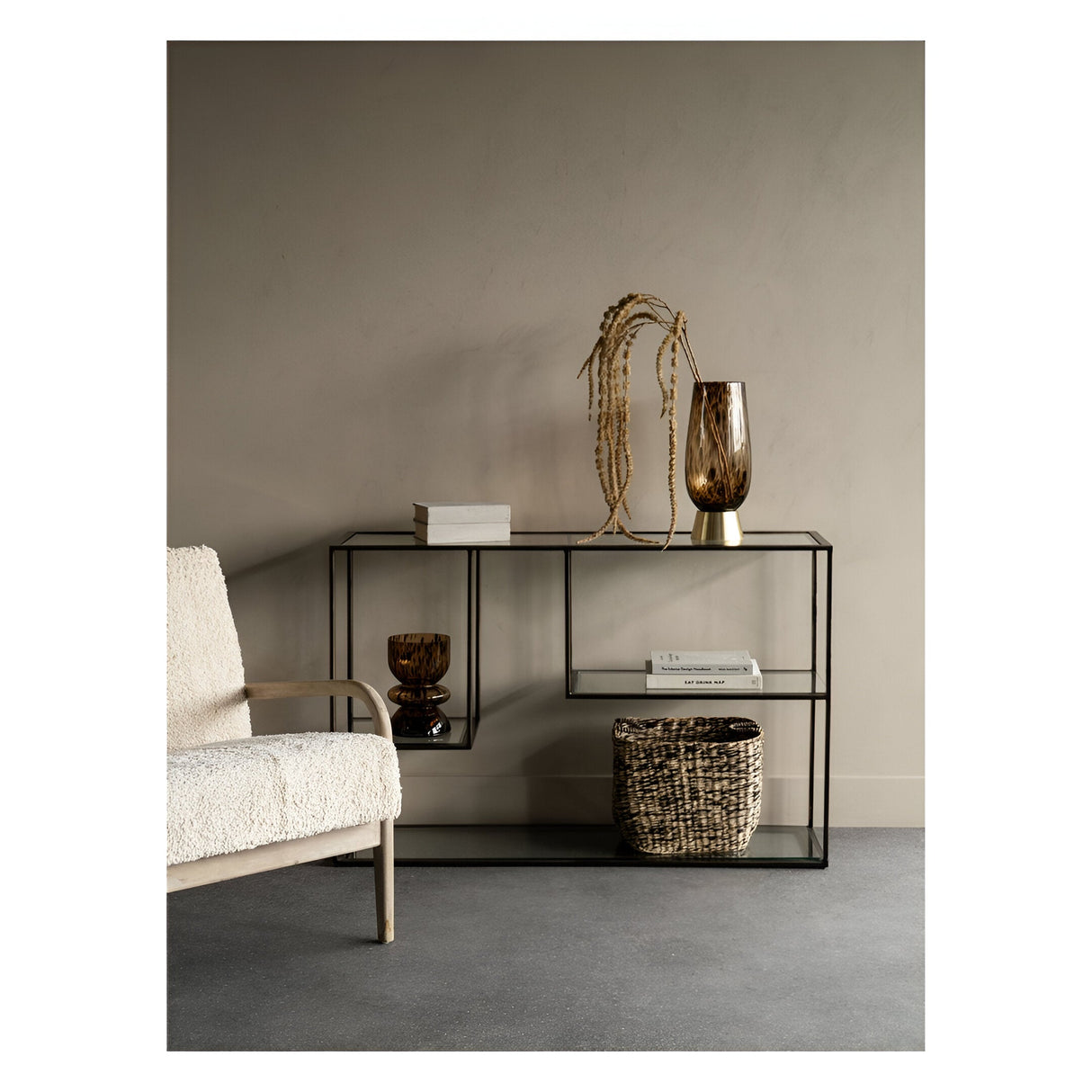 Savanna Glass Vase 24cm - Brown