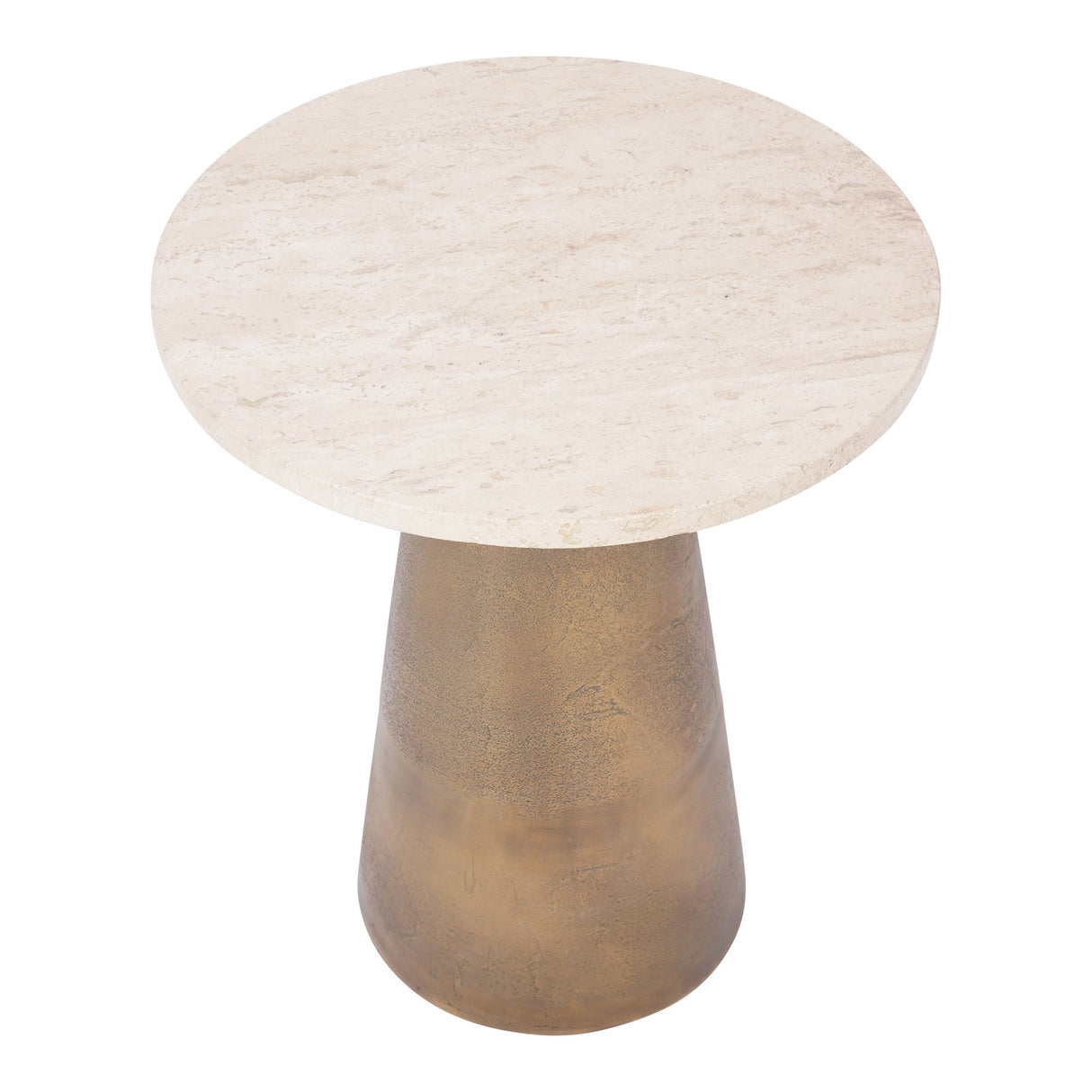Clifton II Light Travertine Side Table - Natural