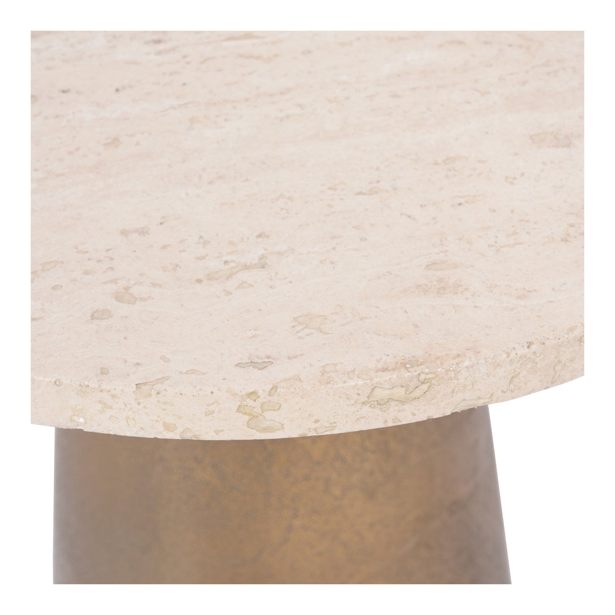 Clifton II Light Travertine Side Table - Natural