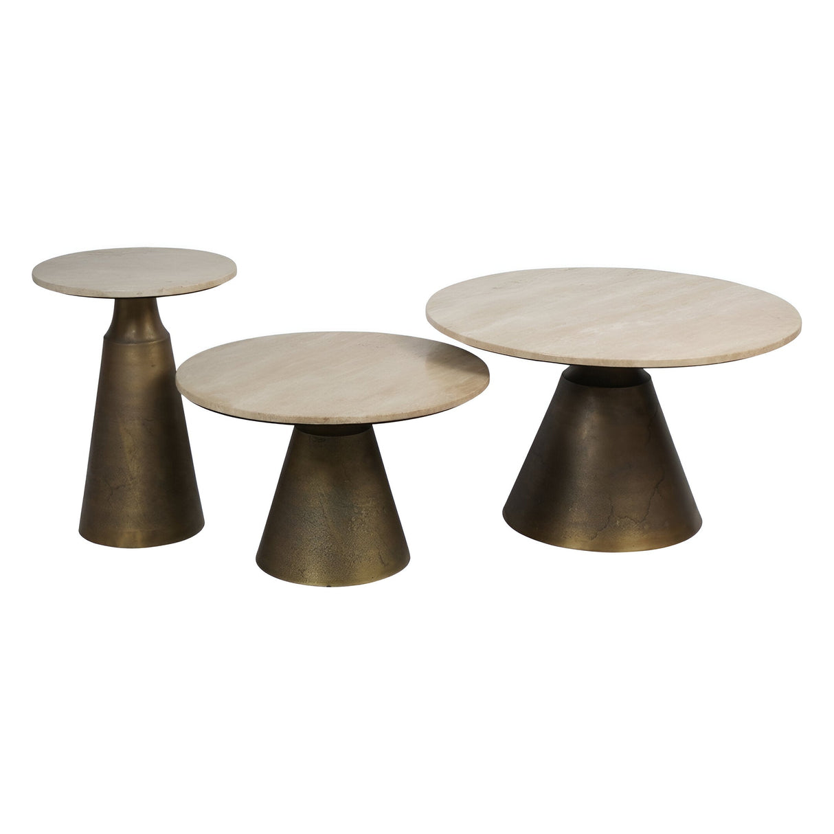 Clifton II Light Travertine Side Table - Natural