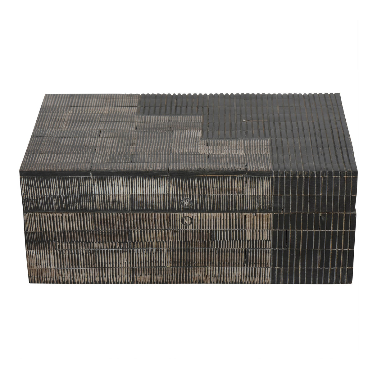 Horn Inlay Storage Box Large - Grey & Black