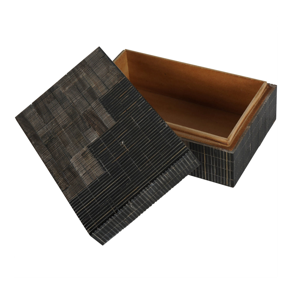 Horn Inlay Storage Box Large - Grey & Black