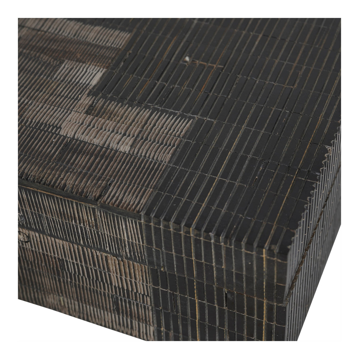 Horn Inlay Storage Box Large - Grey & Black