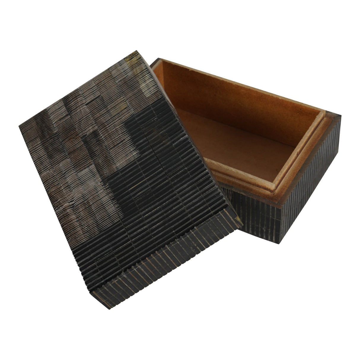 Horn Inlay Storage Box Small - Grey & Black
