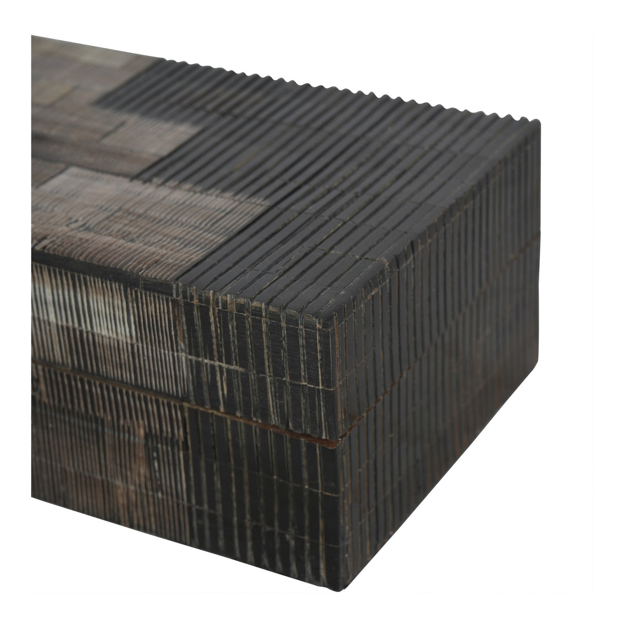 Horn Inlay Storage Box Small - Grey & Black