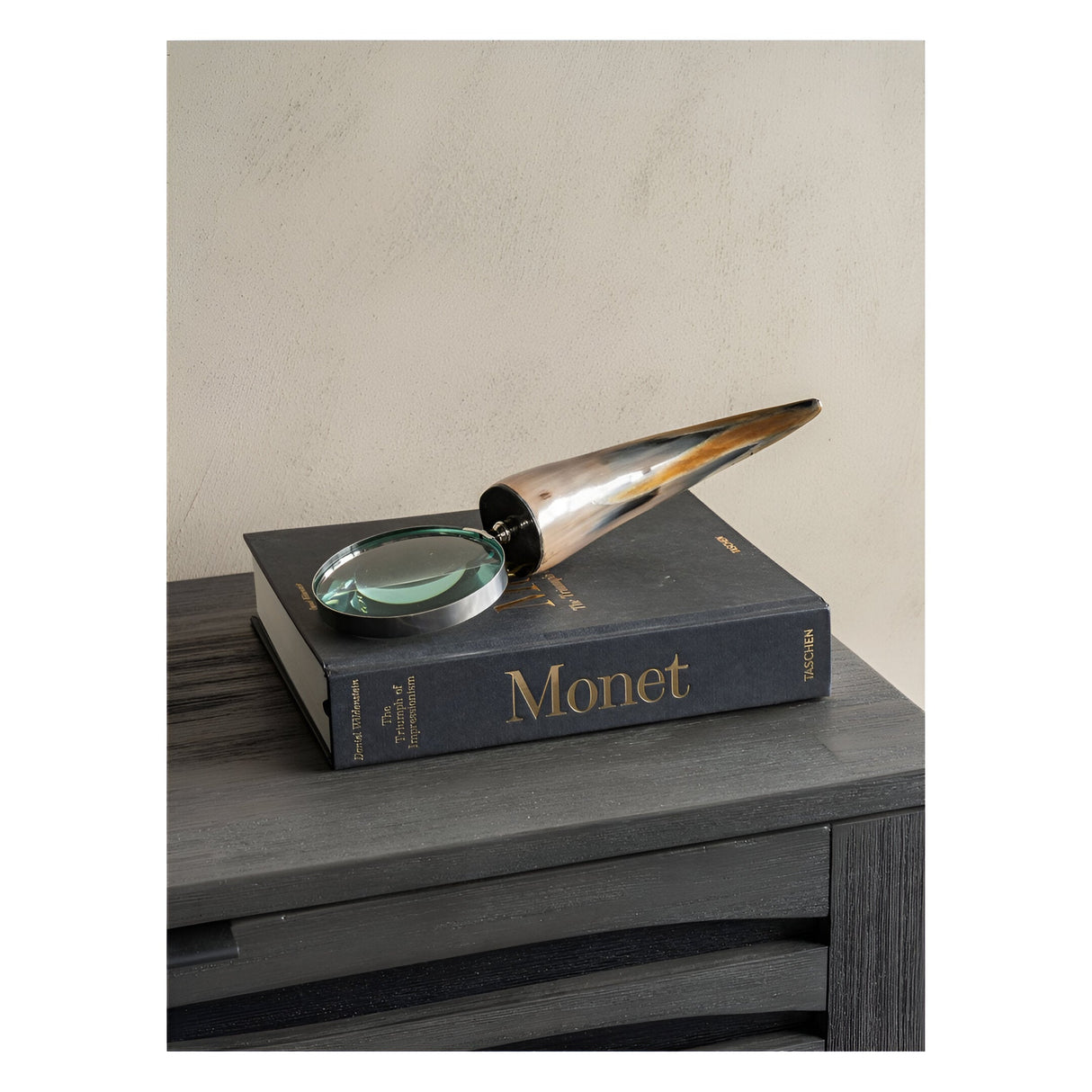 Horn Inlay Magnifying Glass - Brown