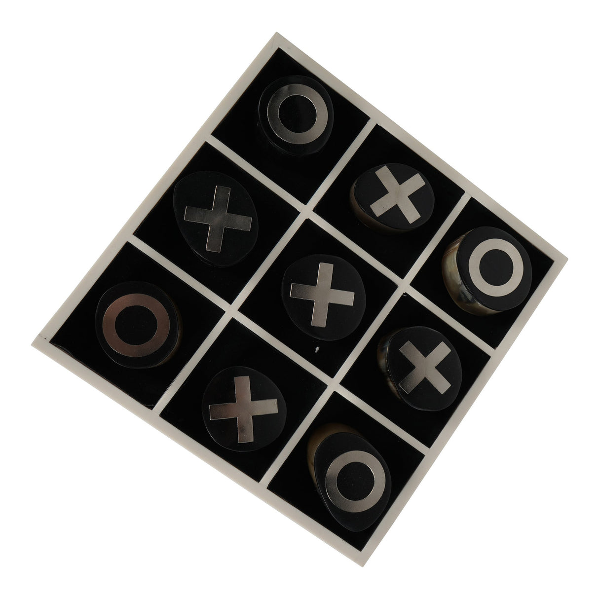 Horn Stack Noughts and Crosses Set - Black