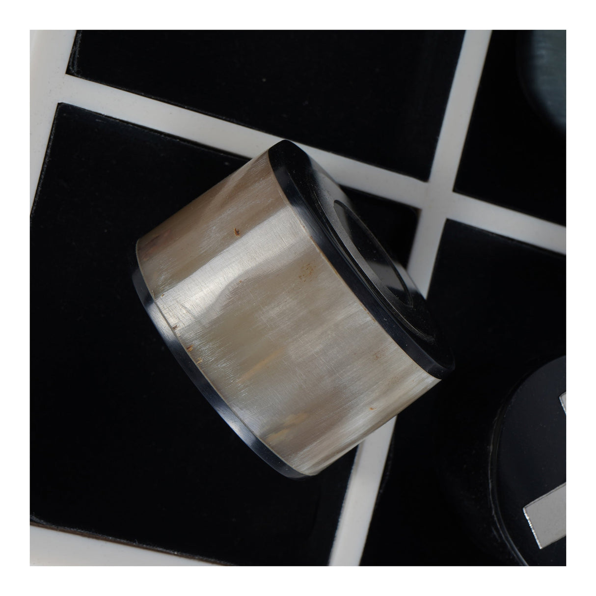 Horn Stack Noughts and Crosses Set - Black