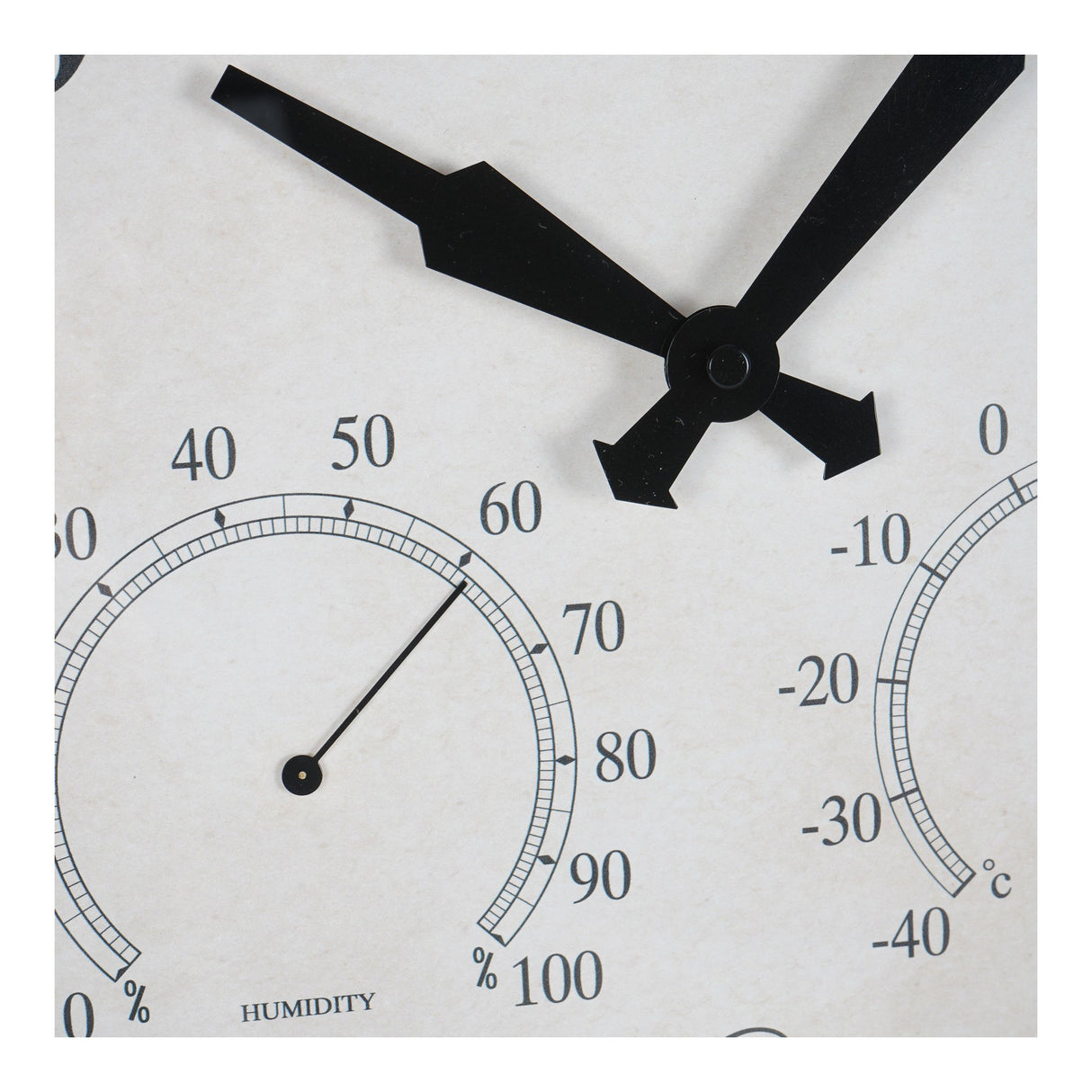 Outdoor Clock With Temperature & Humidity - Black