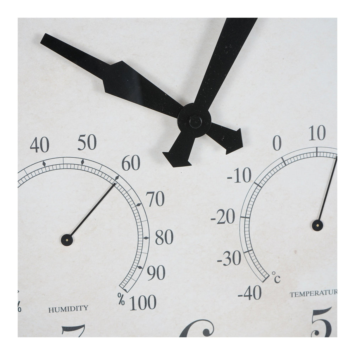 Outdoor Clock With Temperature & Humidity - White