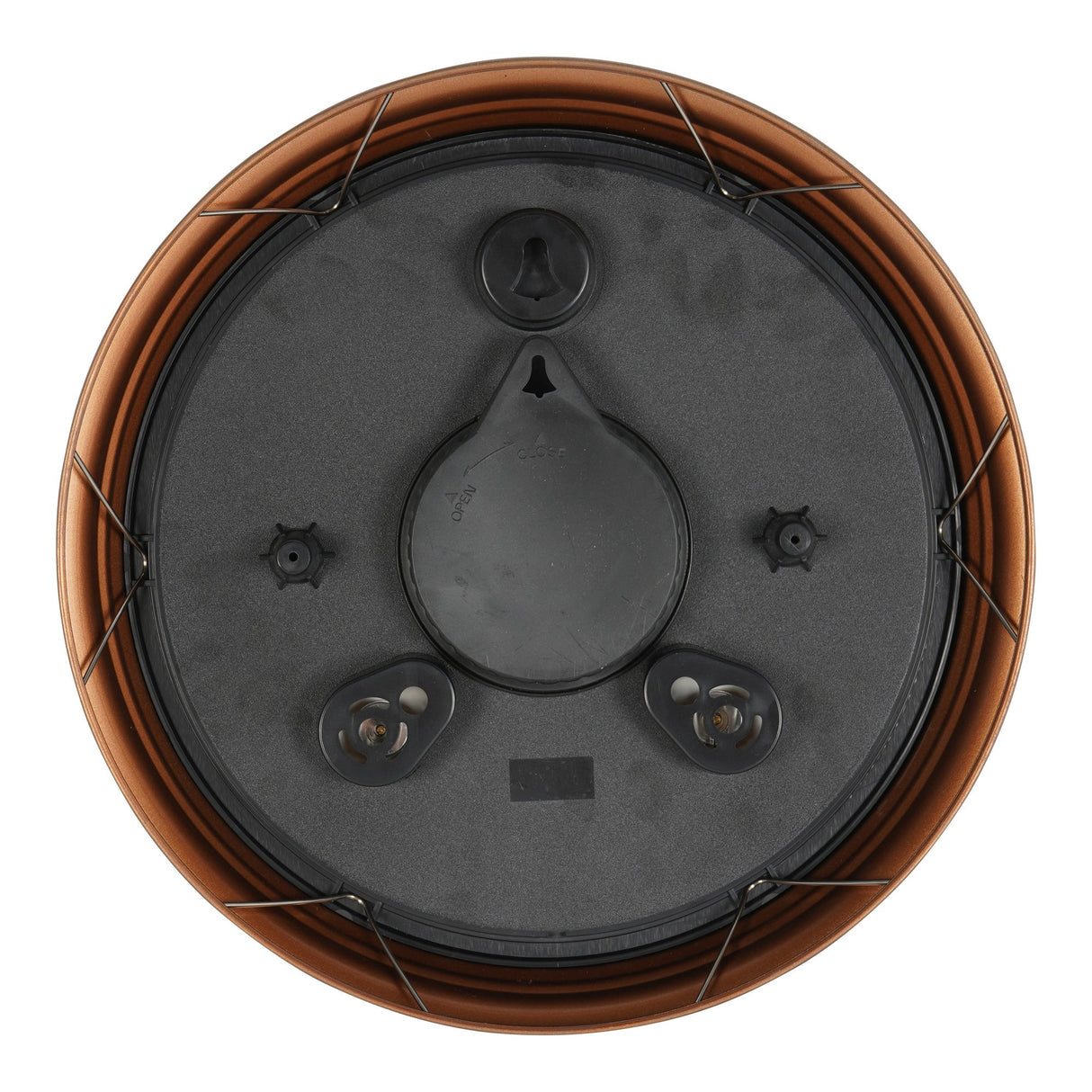 Outdoor Clock With Temperature & Humidity - Black & Brown