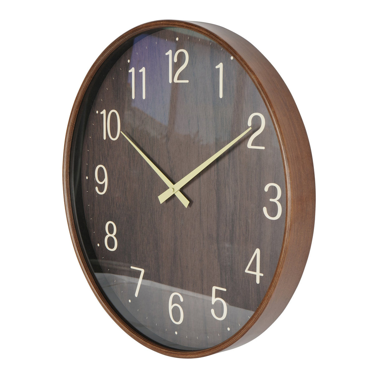 Grain Effect Wall Clock 53cm - Brown