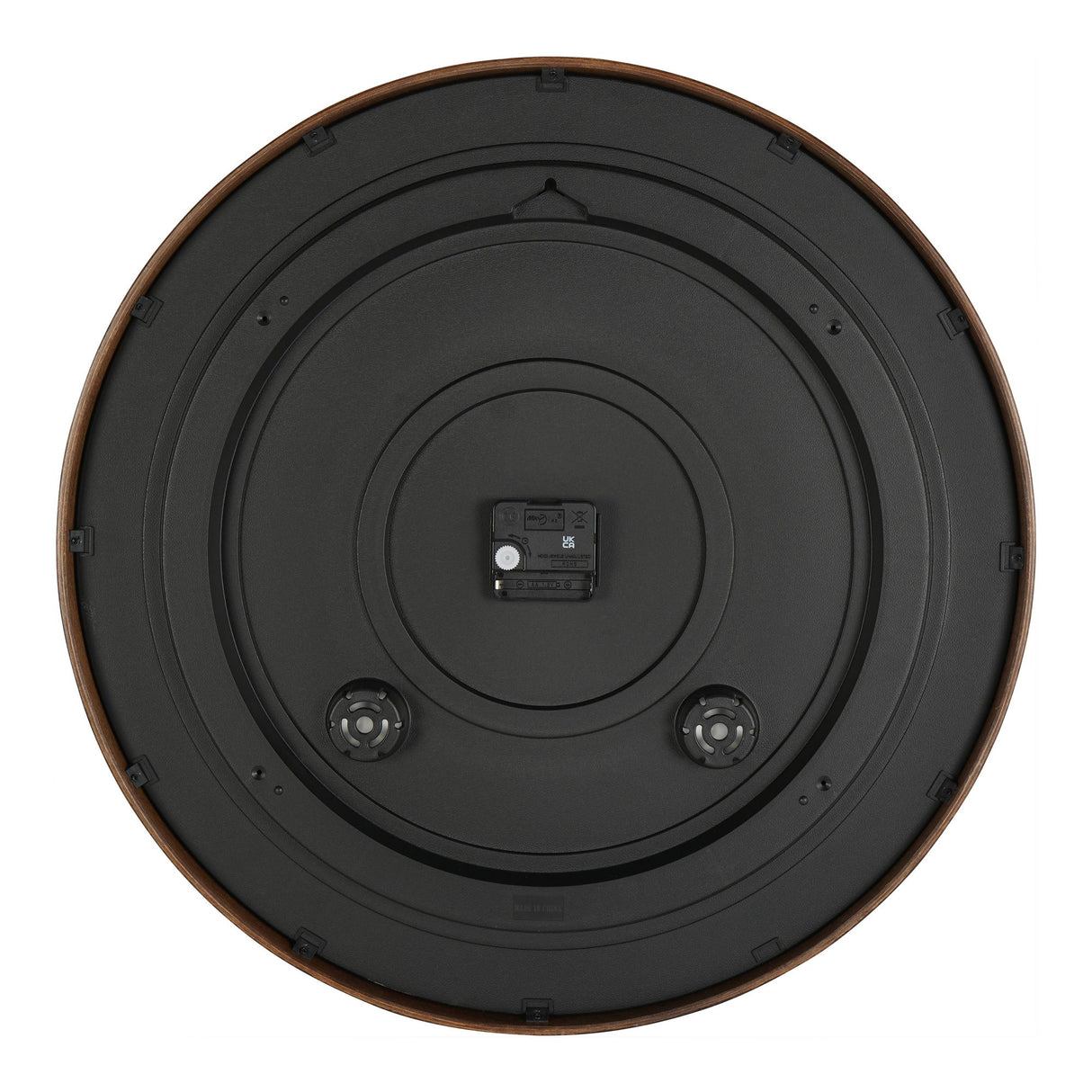 Grain Effect Wall Clock 53cm - Brown