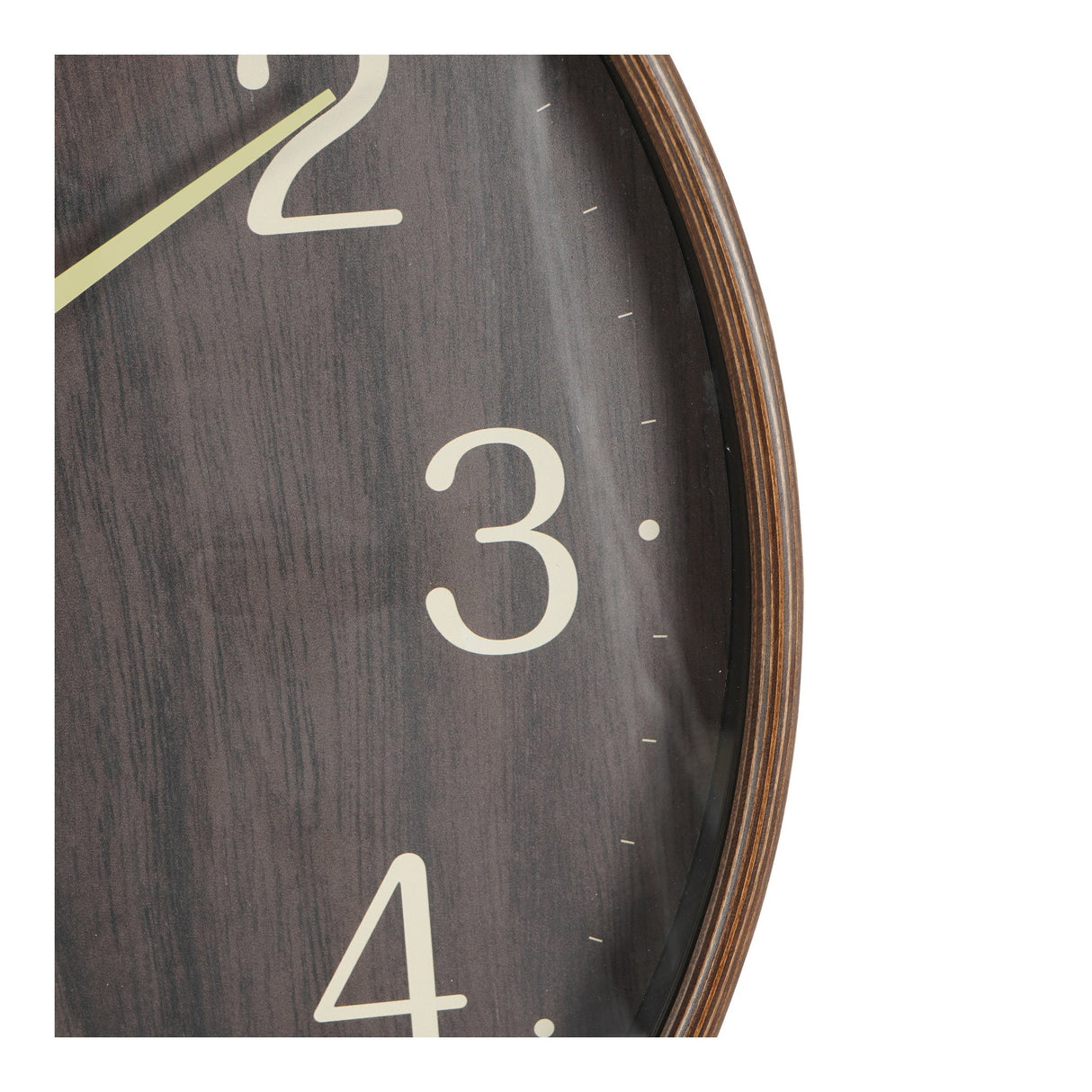 Grain Effect Wall Clock 53cm - Brown