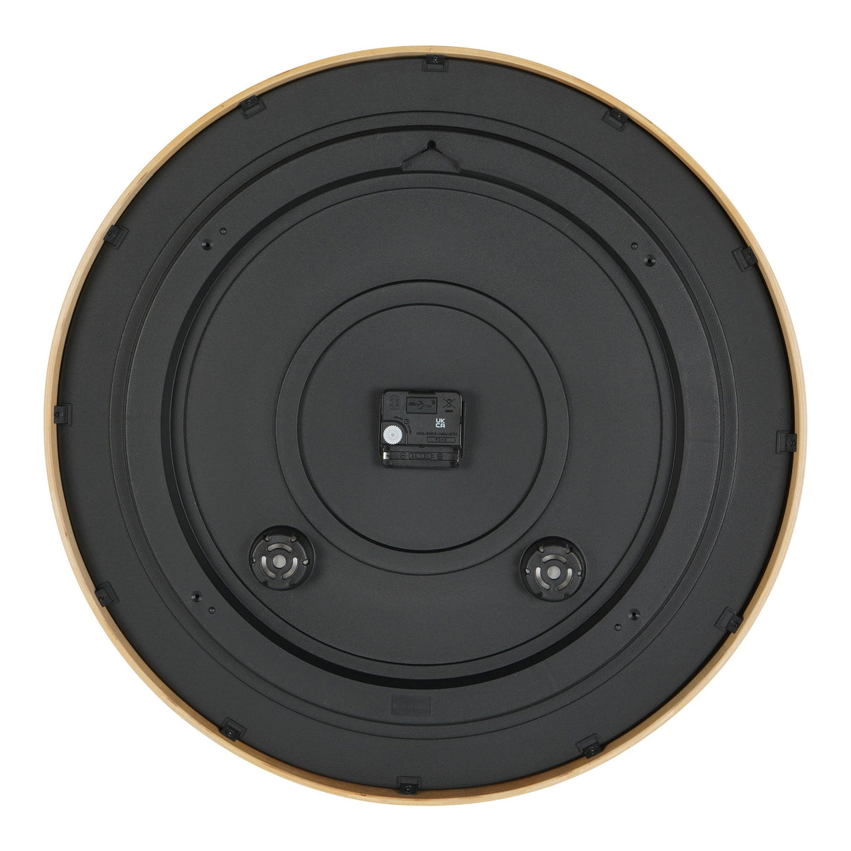 Grain Effect Wall Clock 53cm - Light Natural