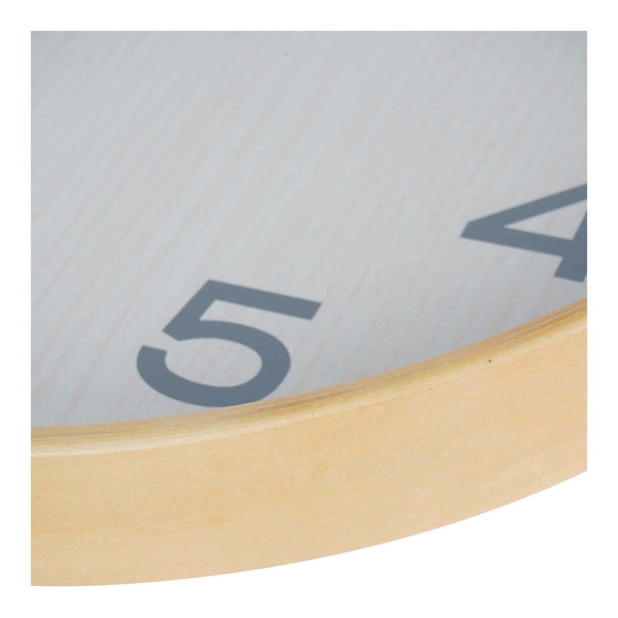 Grain Effect Wall Clock 53cm - Light Natural