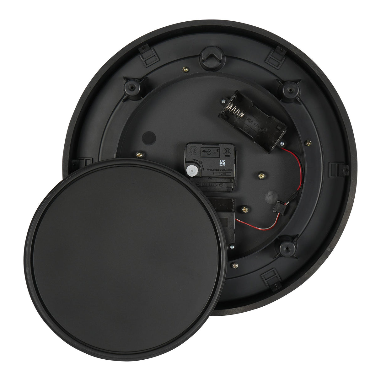 Palladium Mini Cogs Clock - Black & Gold