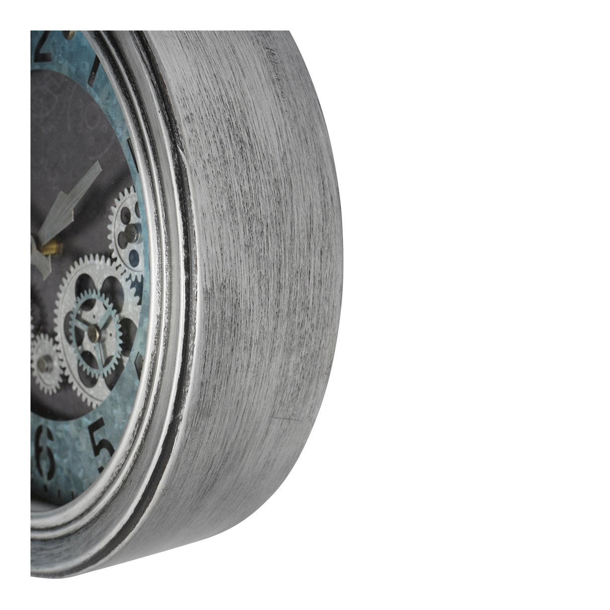 Palladium Mini Cogs Clock - Antique Silver