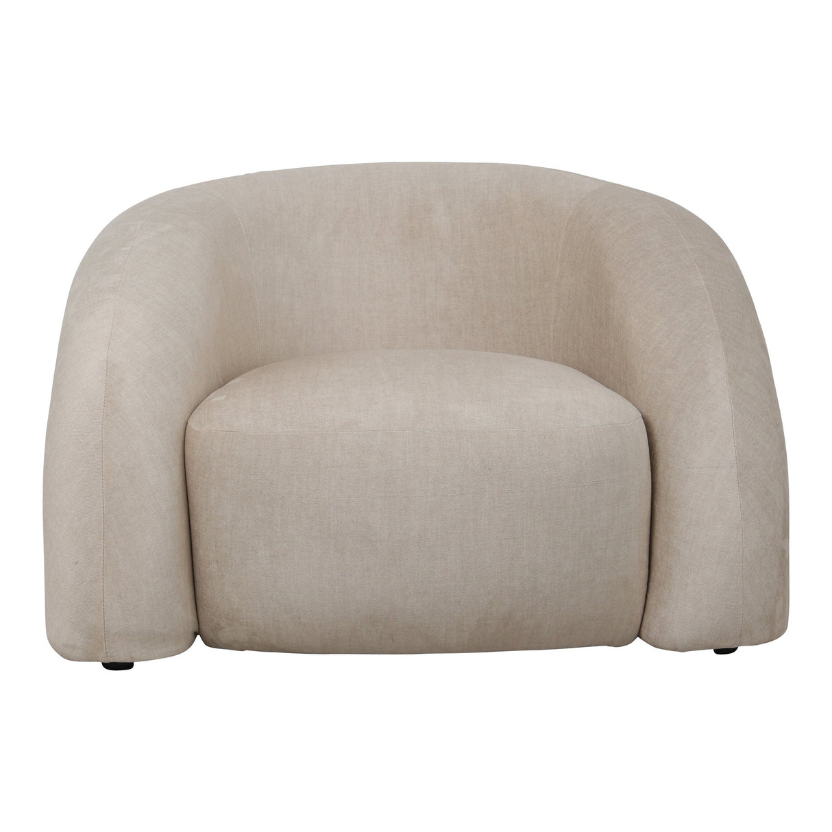 Casa Upholstered Curved Snug Chair - Cream