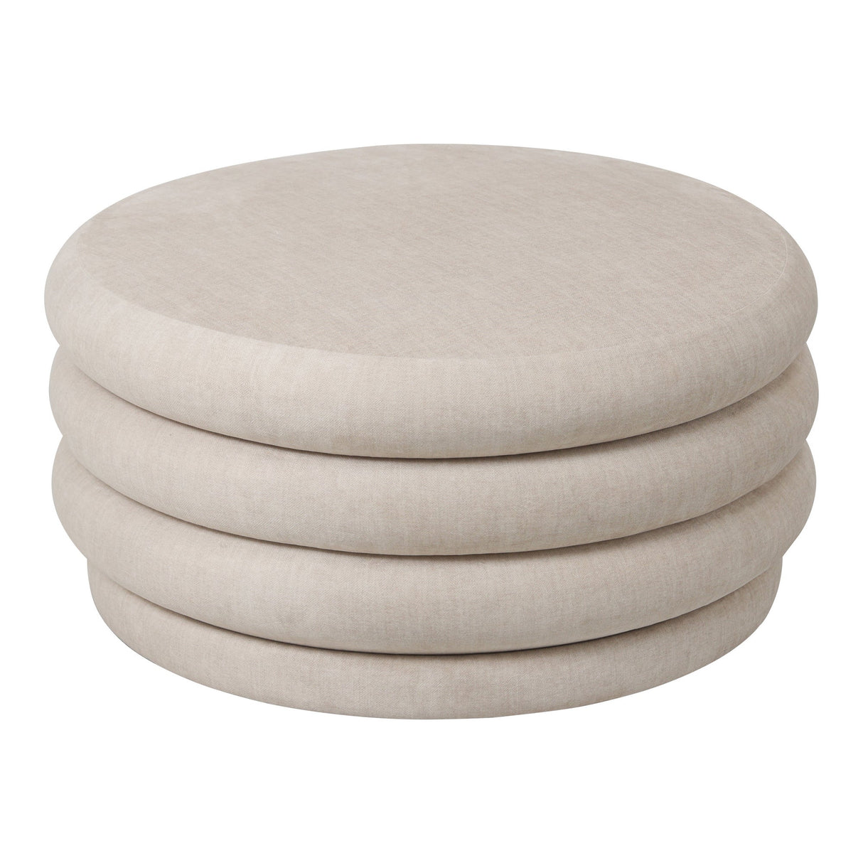Casa Upholstered Storage Ottoman - Cream