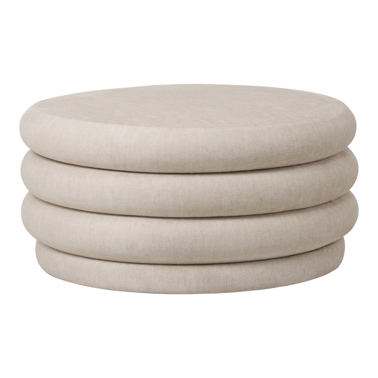 Casa Upholstered Storage Ottoman - Cream