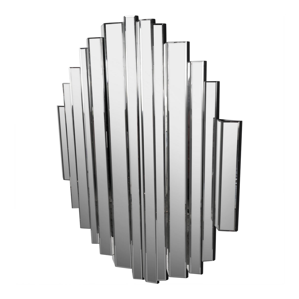 Crystalline Effect Embossed Edges Round Wall Mirror - 120cm