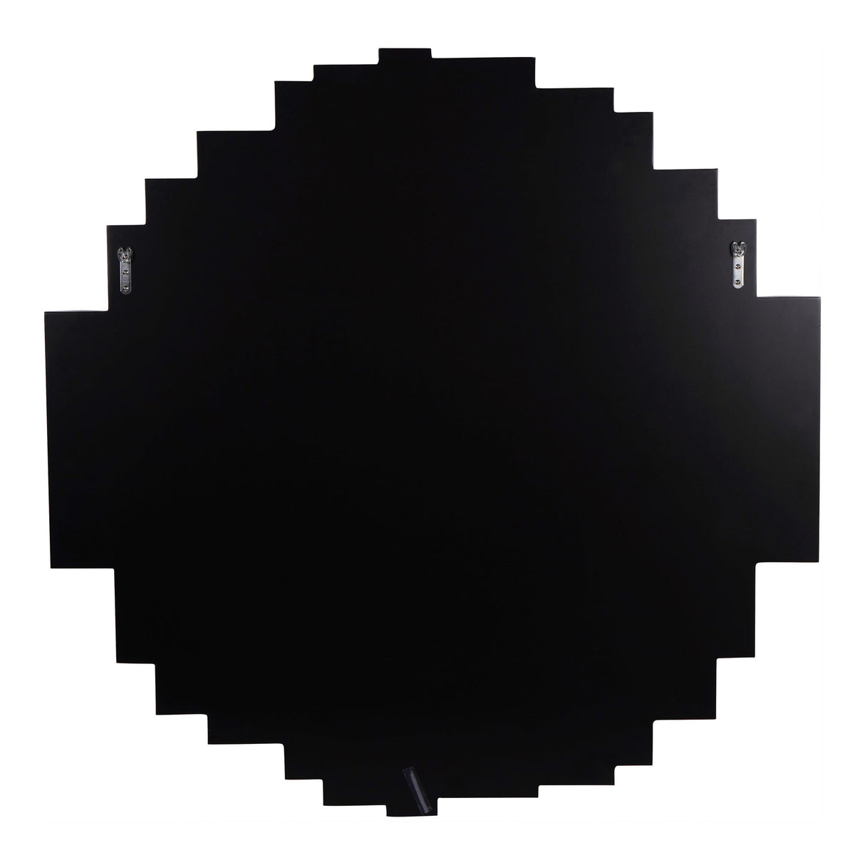 Crystalline Effect Embossed Edges Round Wall Mirror - 120cm