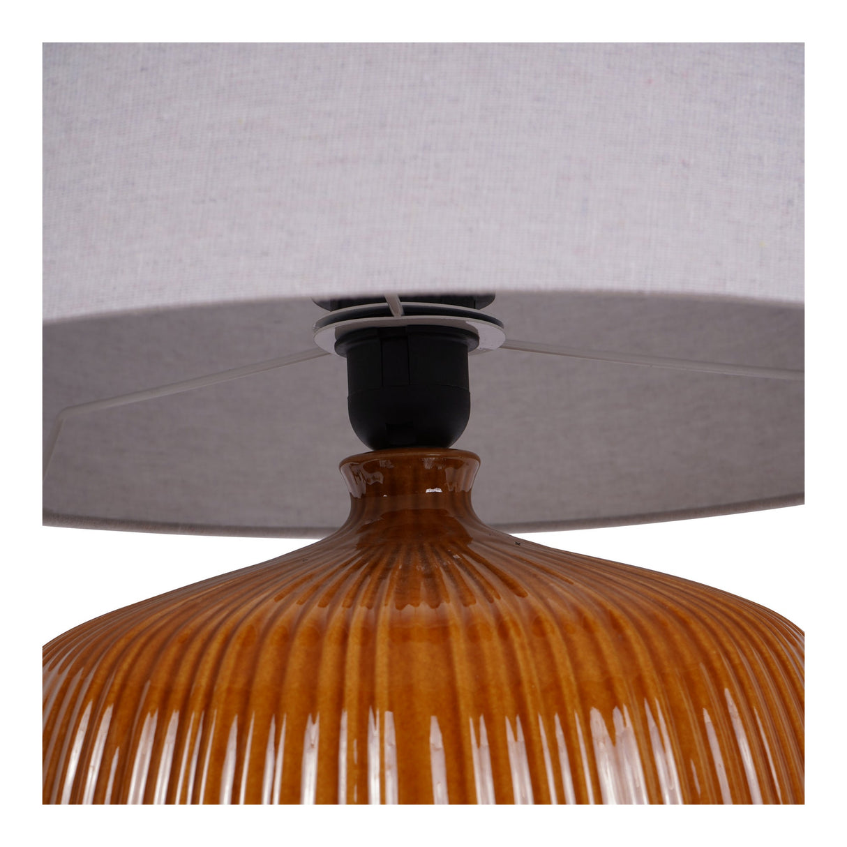 Bruno Ceramic Table Lamp - Burnt Ochre