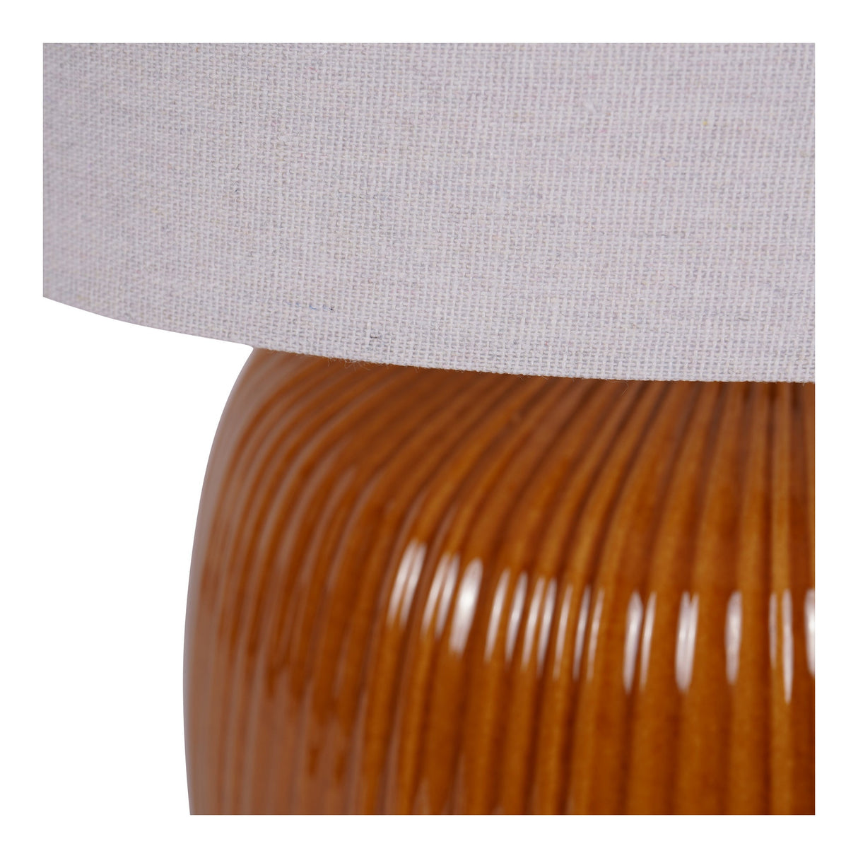 Bruno Ceramic Table Lamp - Burnt Ochre