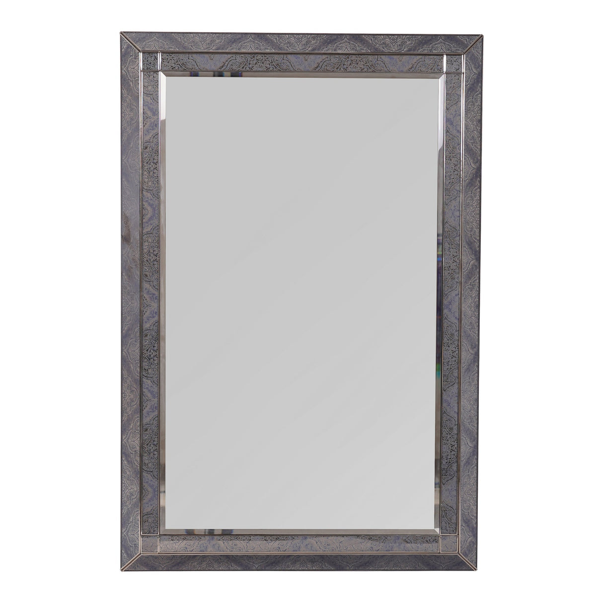 Mandala Pattern Smoked Wall Mirror - 60x90cm