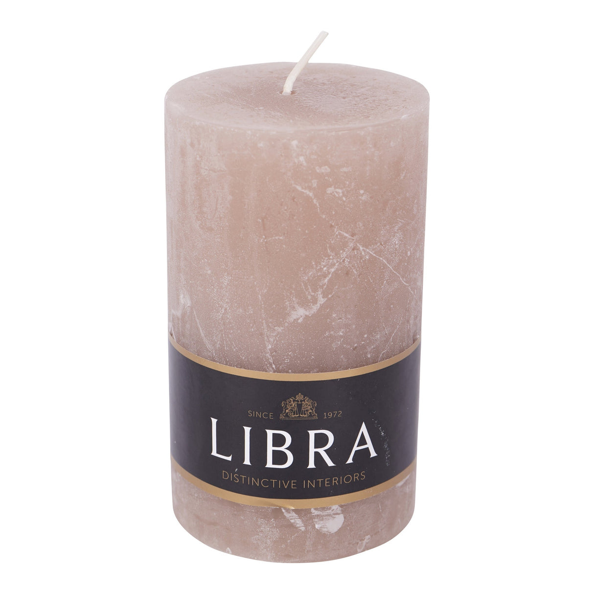 Taupe Rustica Pillar Candle - 7x12cm