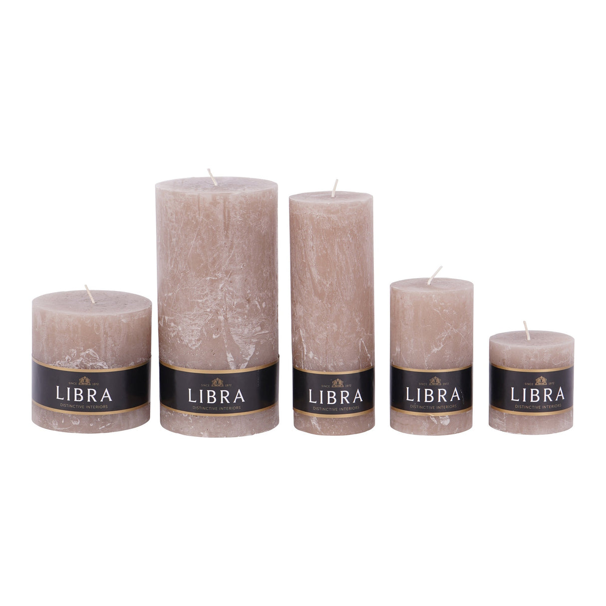 Taupe Rustica Pillar Candle - 10x10cm