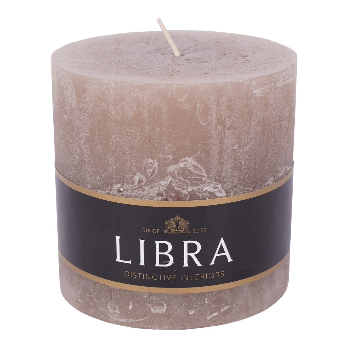 Taupe Rustica Pillar Candle - 10x10cm
