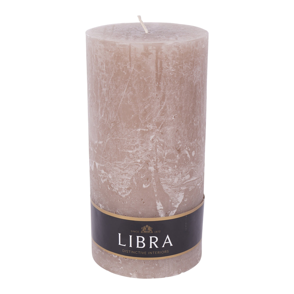 Taupe Rustica Pillar Candle - 10x20cm