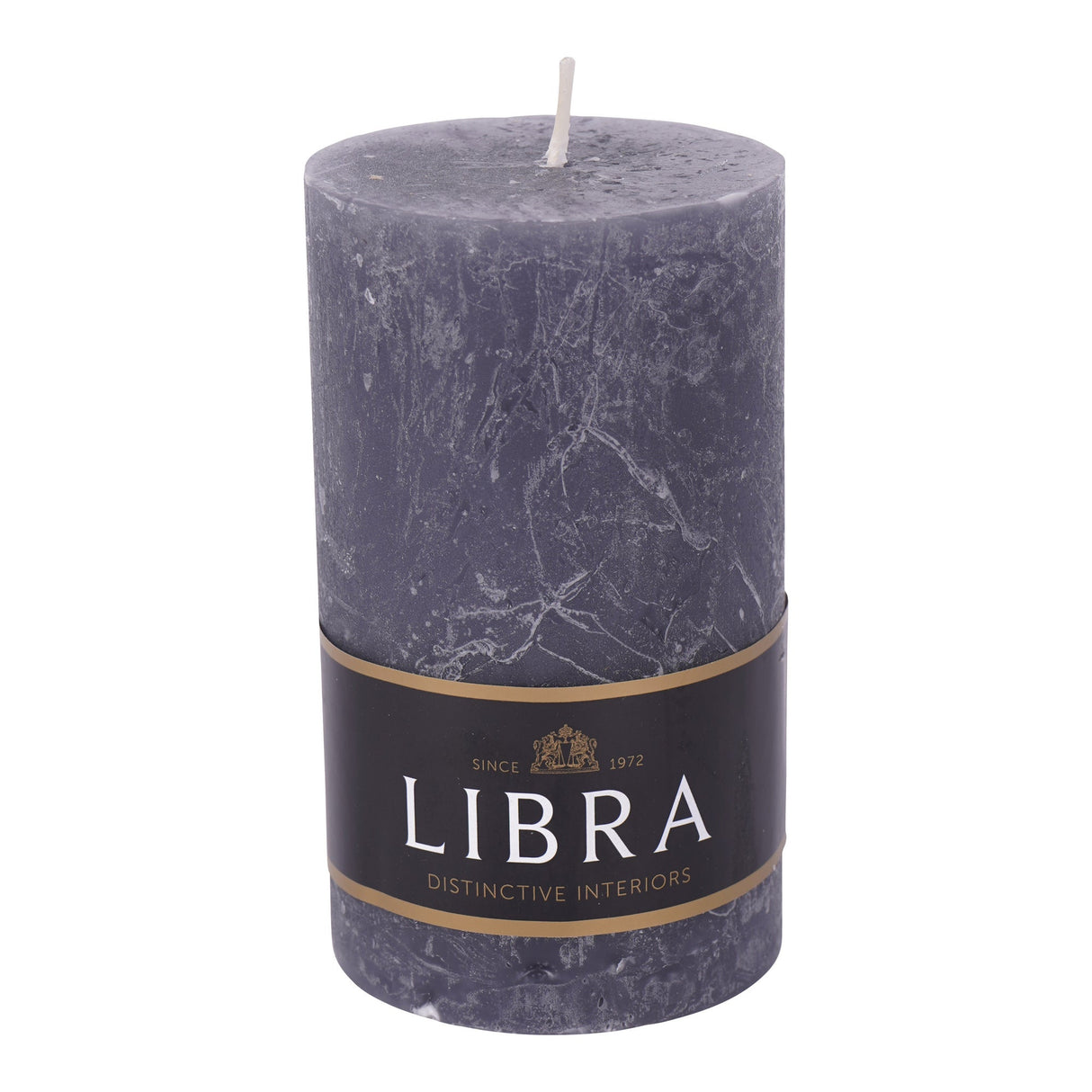 Dark Pewter Rustica Pillar Candle - 7x12cm