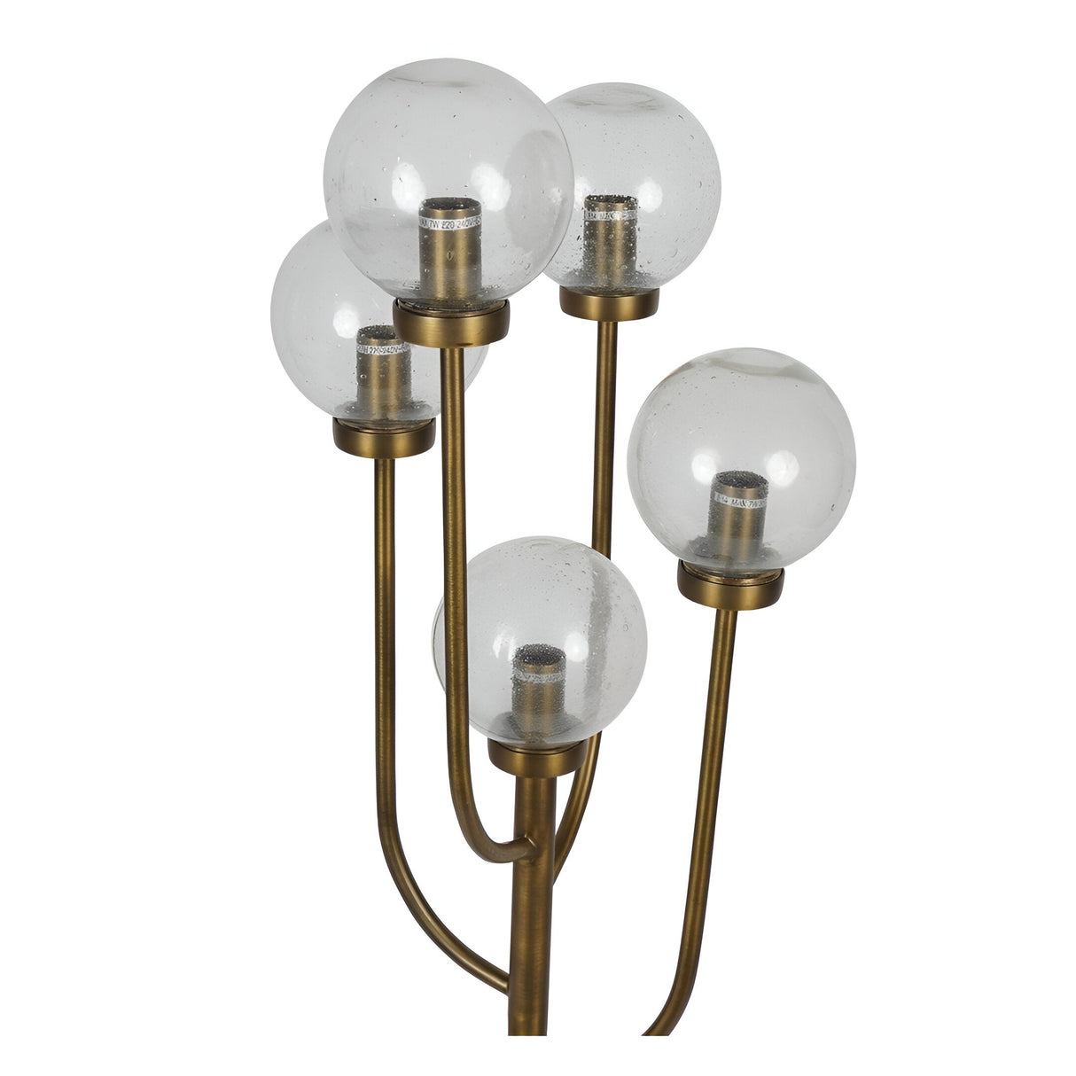 Wellesley 5 Light Globe Floor Lamp - Antique Brass
