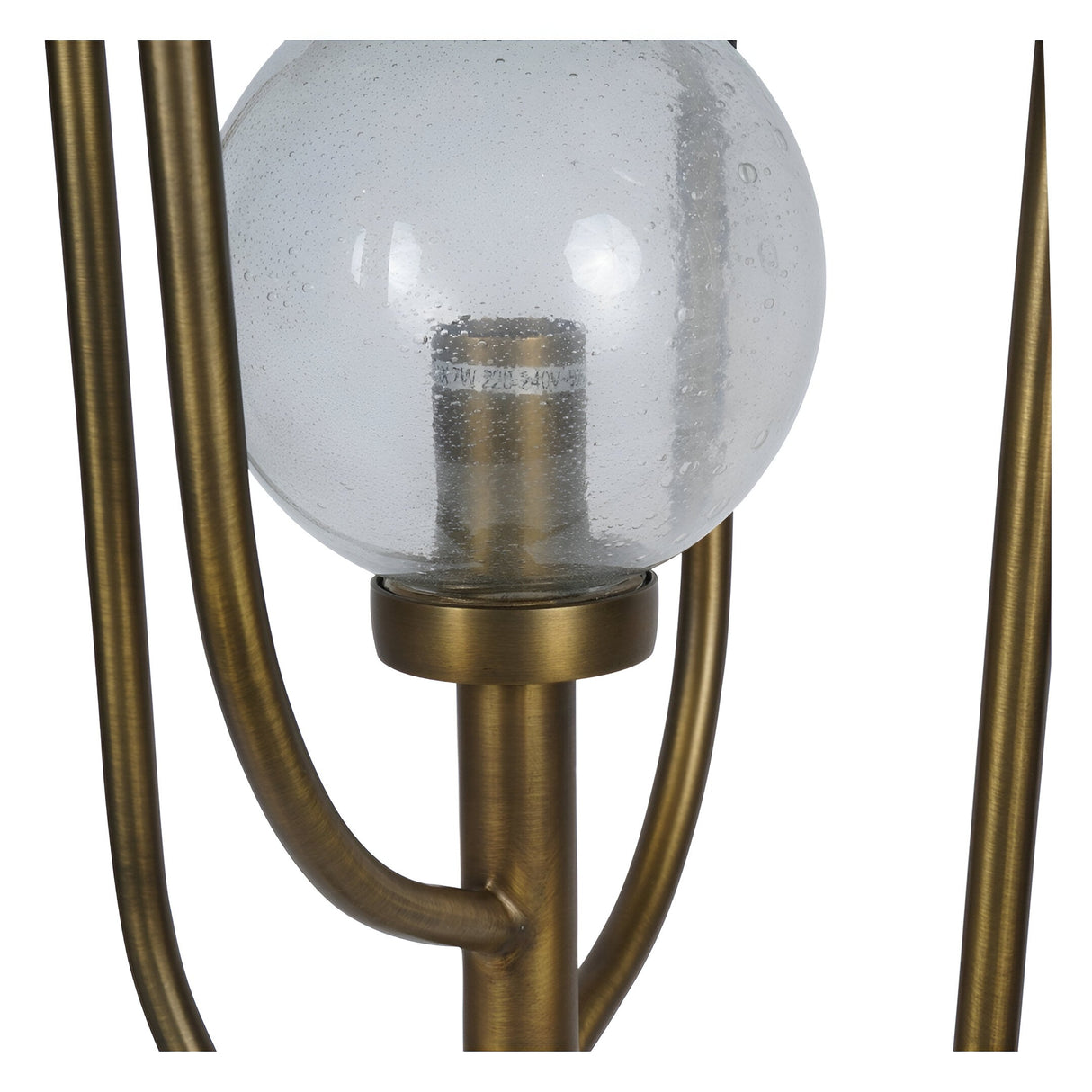 Wellesley 5 Light Globe Floor Lamp - Antique Brass