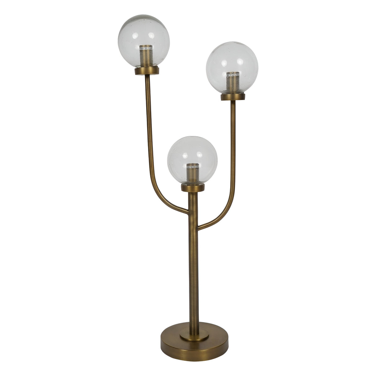 Wellesley 3 Light Globe Table Lamp - Antique Brass
