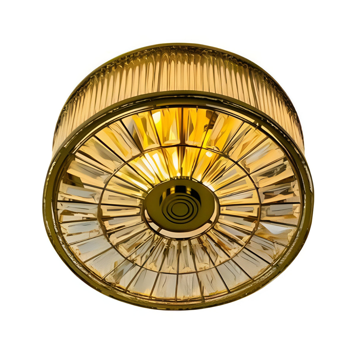 Beaumont Flush Ceiling Light - Antique Brass