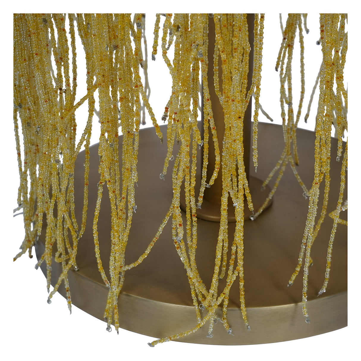 Draper Beaded Glass Floor Lamp - Gold