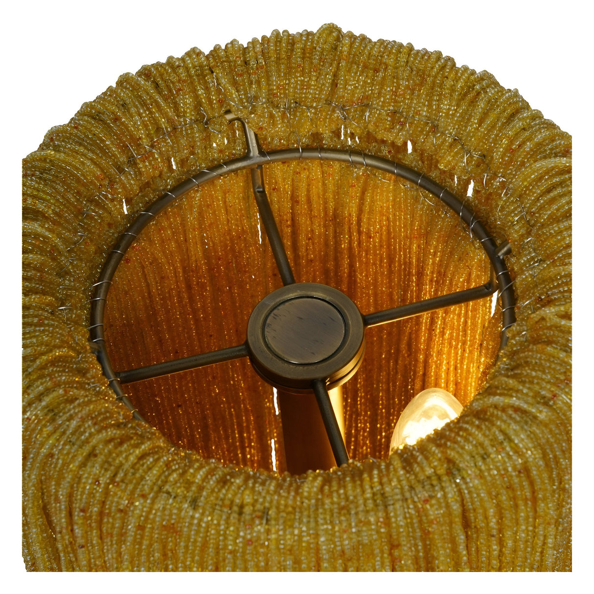 Draper Beaded Glass Table Lamp - Gold