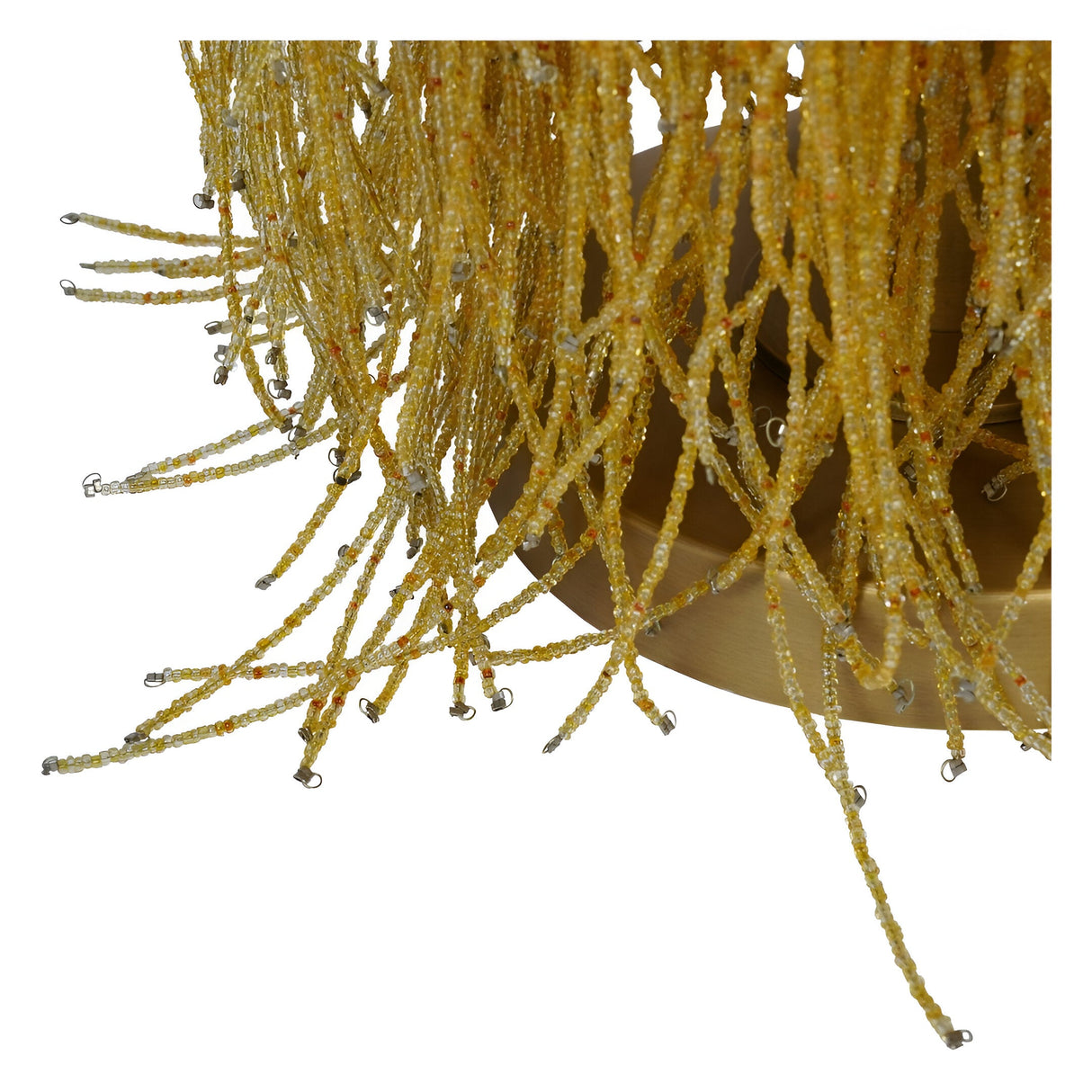 Draper Beaded Glass Table Lamp - Gold