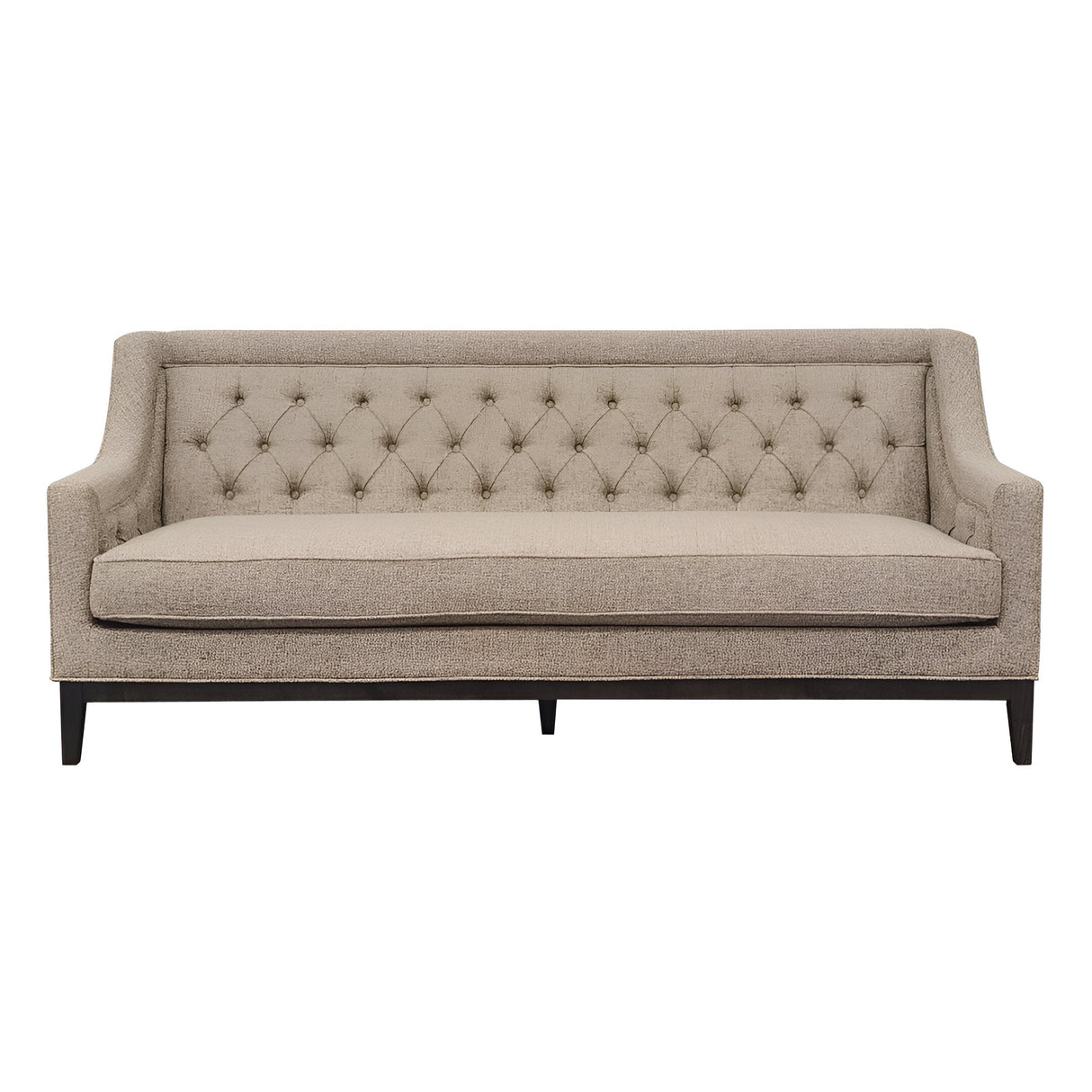 Theodore Buttoned 3 Seater Sofa - Dark Taupe